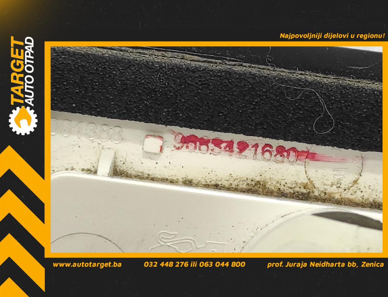 RASVJETA TABLICA PEUGEOT EXPERT/TRAVELLER > 16- 9683421680