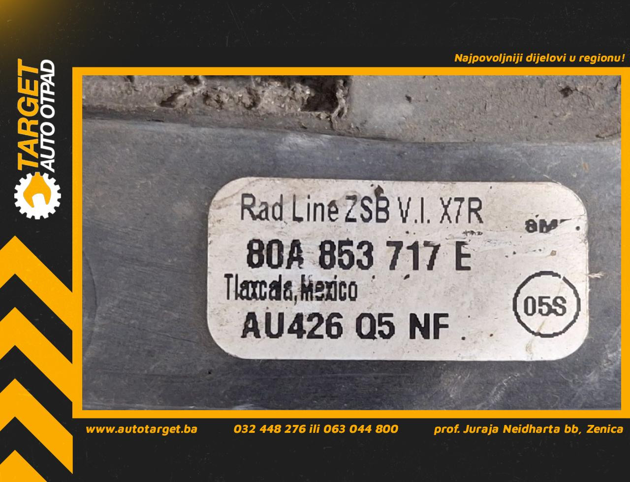 DIJELOVI RUB BLATOBRANA AUDI Q5 (FY) > 17 - 20  2.0 80A853717E