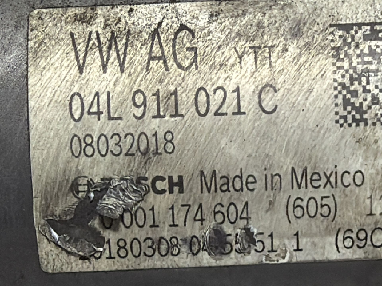 DIJELOVI ALNASER AUDI Q5 (FY) > 17 - 20  2.0 04L911021C