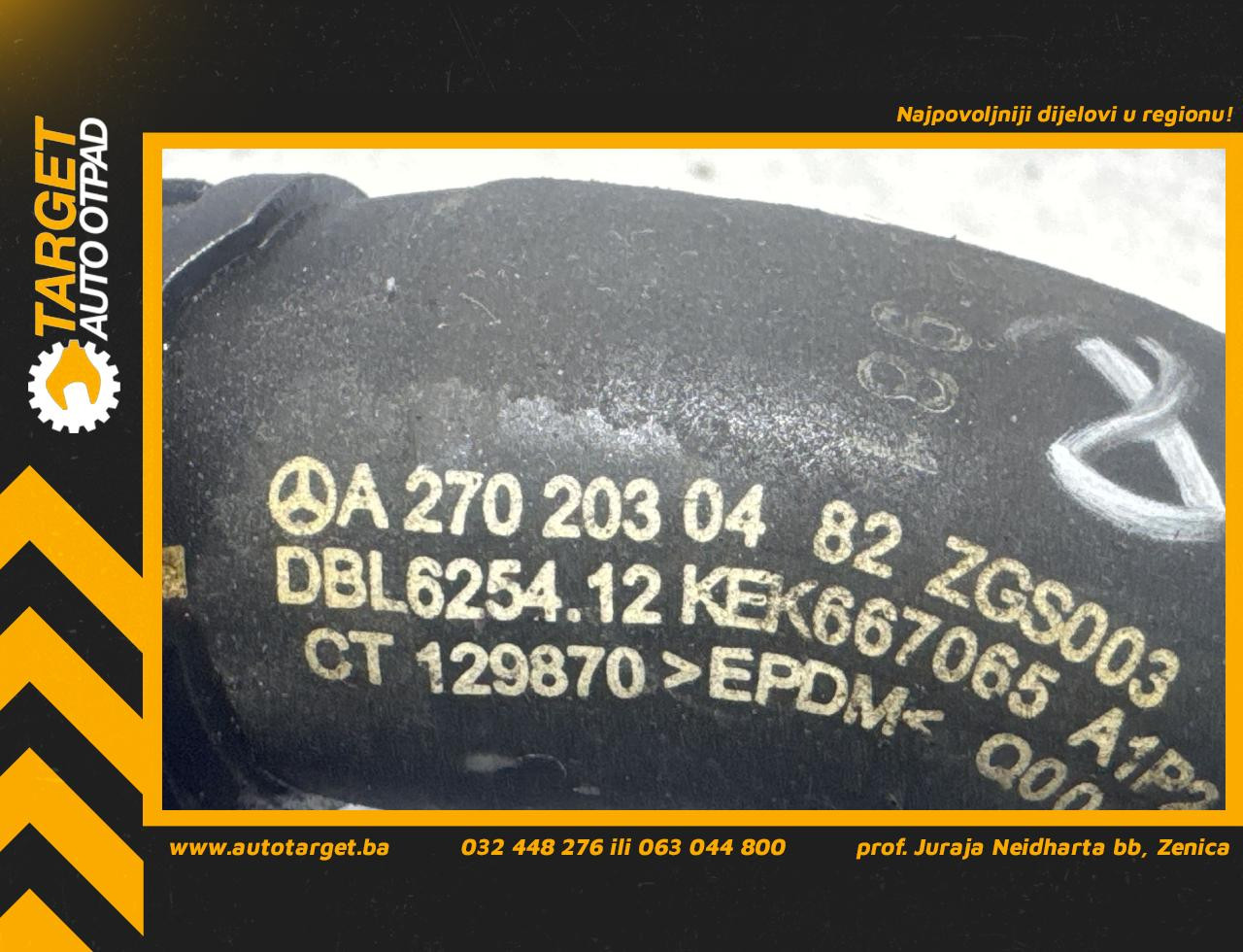 DIJELOVI CRIJEVO MERCEDES B KLASA (W246) > 14-19 1.6 A2702030482