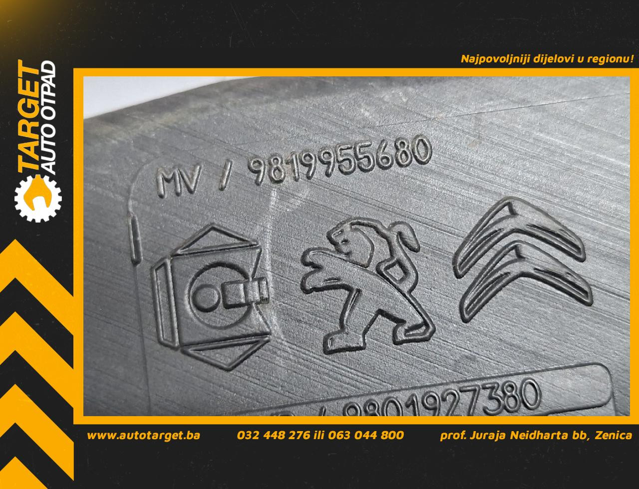 DIJELOVI BOCA VODE BRISACA PEUGEOT 308 > 17-21 1.5 9819955680