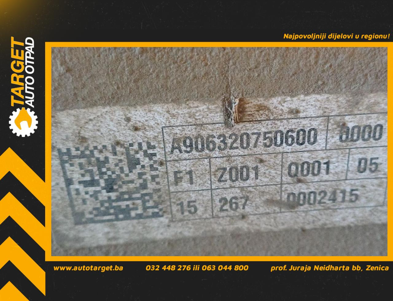 DIJELOVI GIBANJ MERCEDES SPRINTER > 13-18 A906320750600