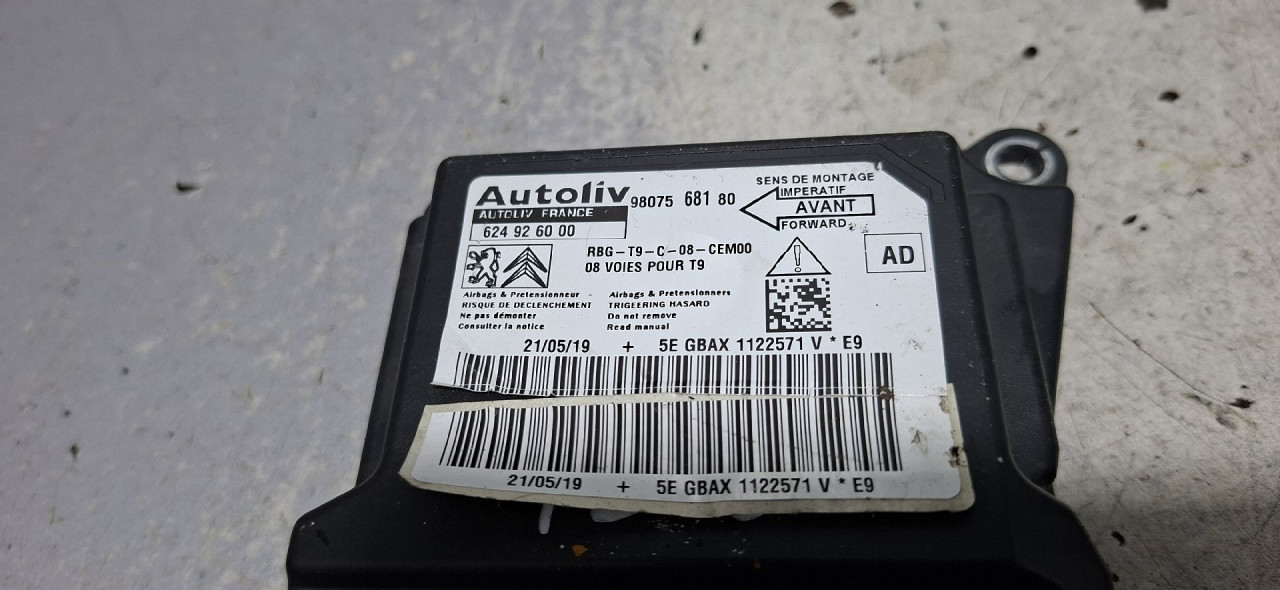 DIJELOVI ELEKTRONIKA AIRBAGA PEUGEOT 308 > 17-21 1.5 9807568180