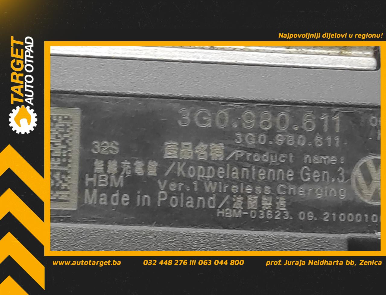 DIJELOVI ELEKTRONIKA MODUL VW GOLF 8 > 19- 3G0980611