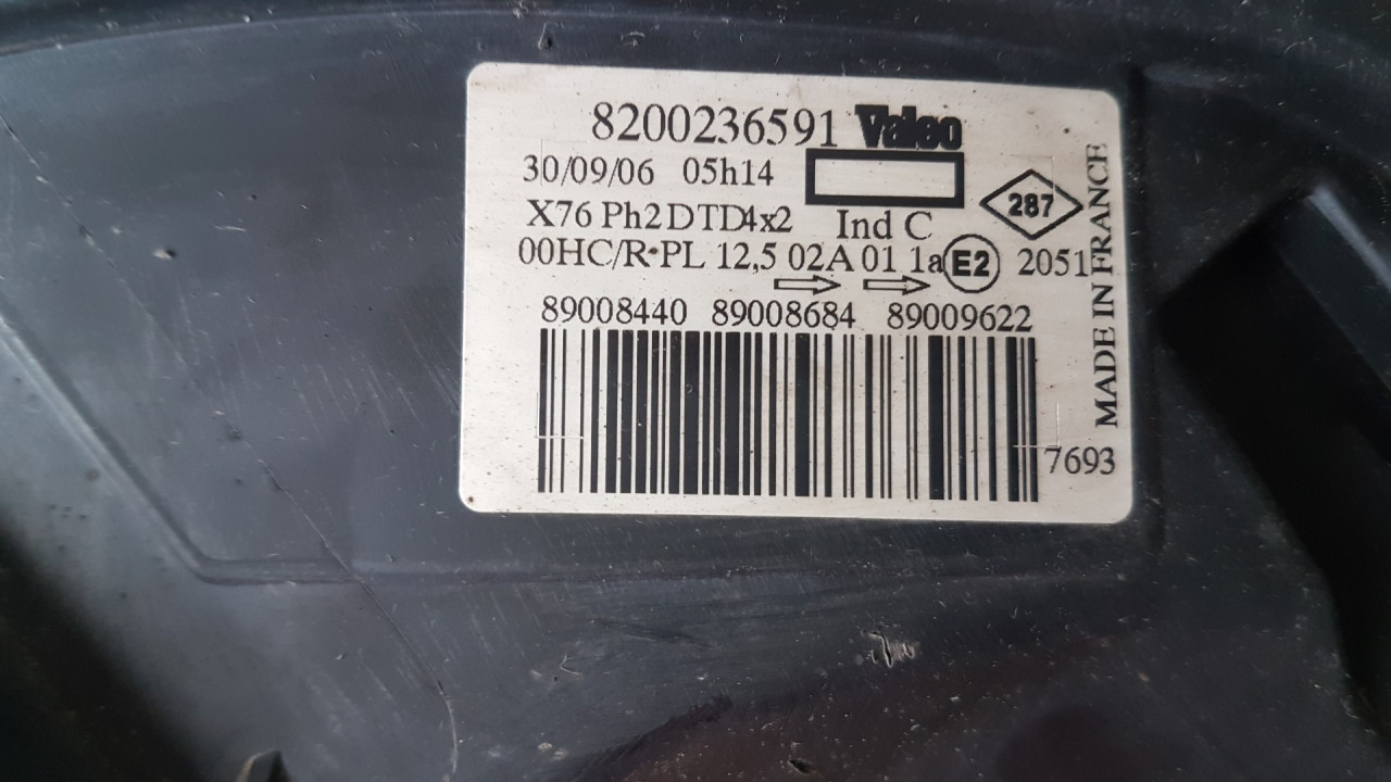 DIJELOVI FAR RENAULT KANGOO > 03-07 8200236591
