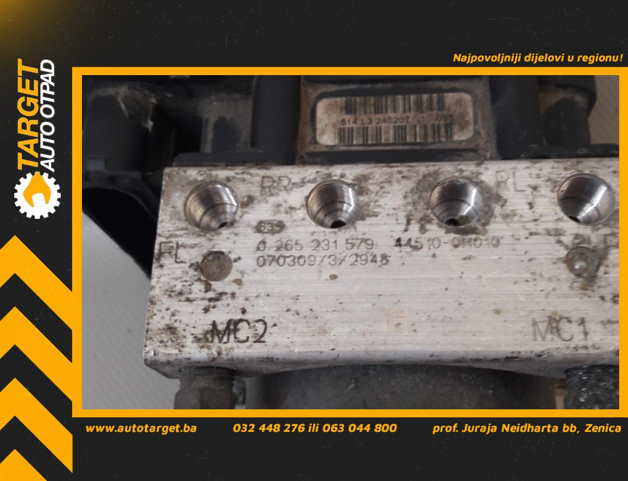 DIJELOVI ABS ELEKTRONIKA PEUGEOT 107 > 09-12 0265231579