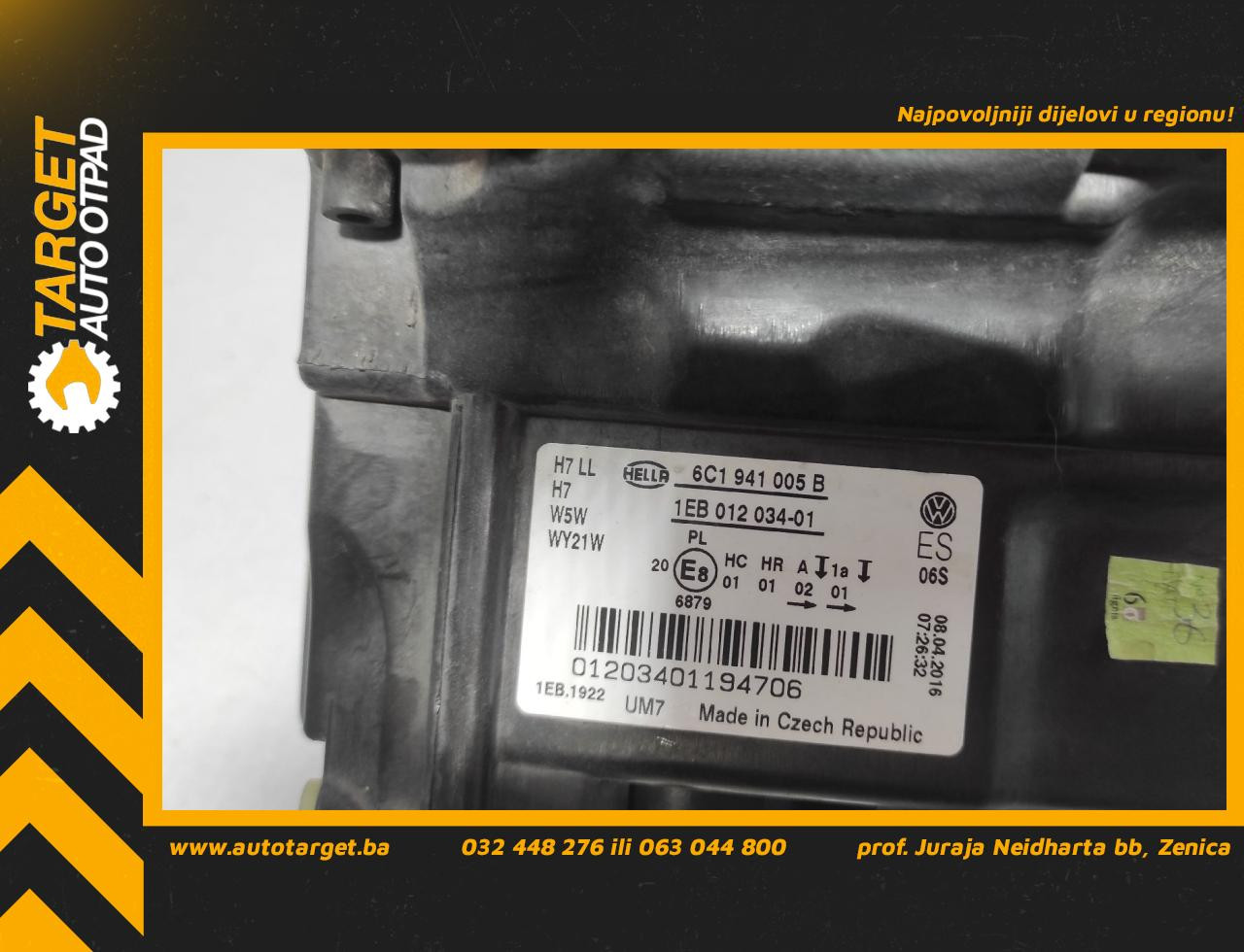 DIJELOVI FAR VW POLO > 14-17 6C1941005B