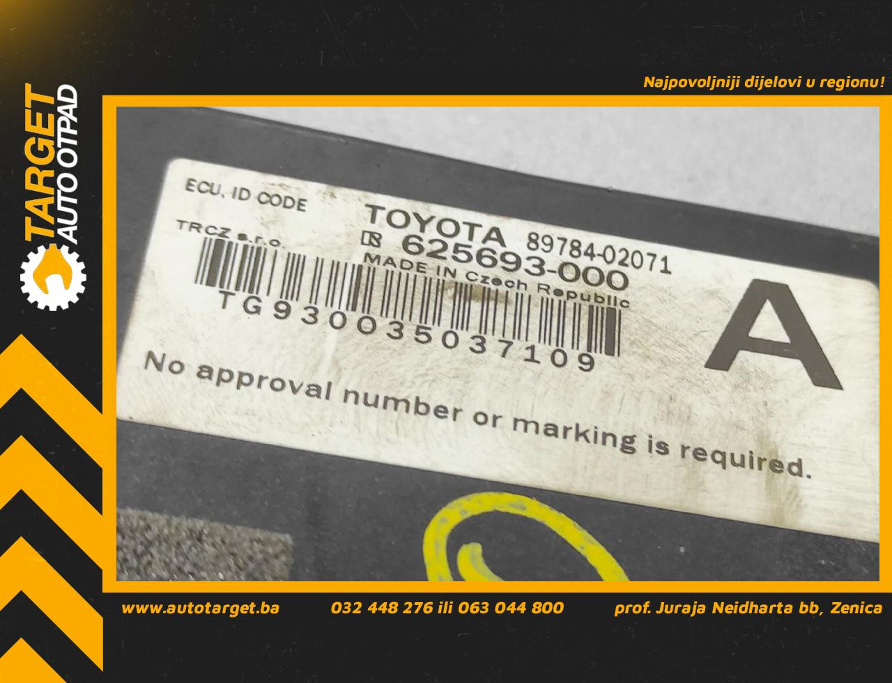 DIJELOVI ELEKTRONIKA MODUL TOYOTA AURIS > 13-15 1.8 625693000