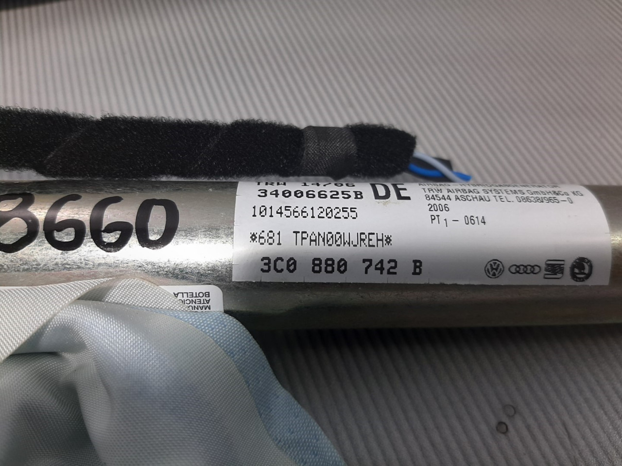 KROVNI AIRBAG VW PASSAT B6 > 05-10 3C0880742B