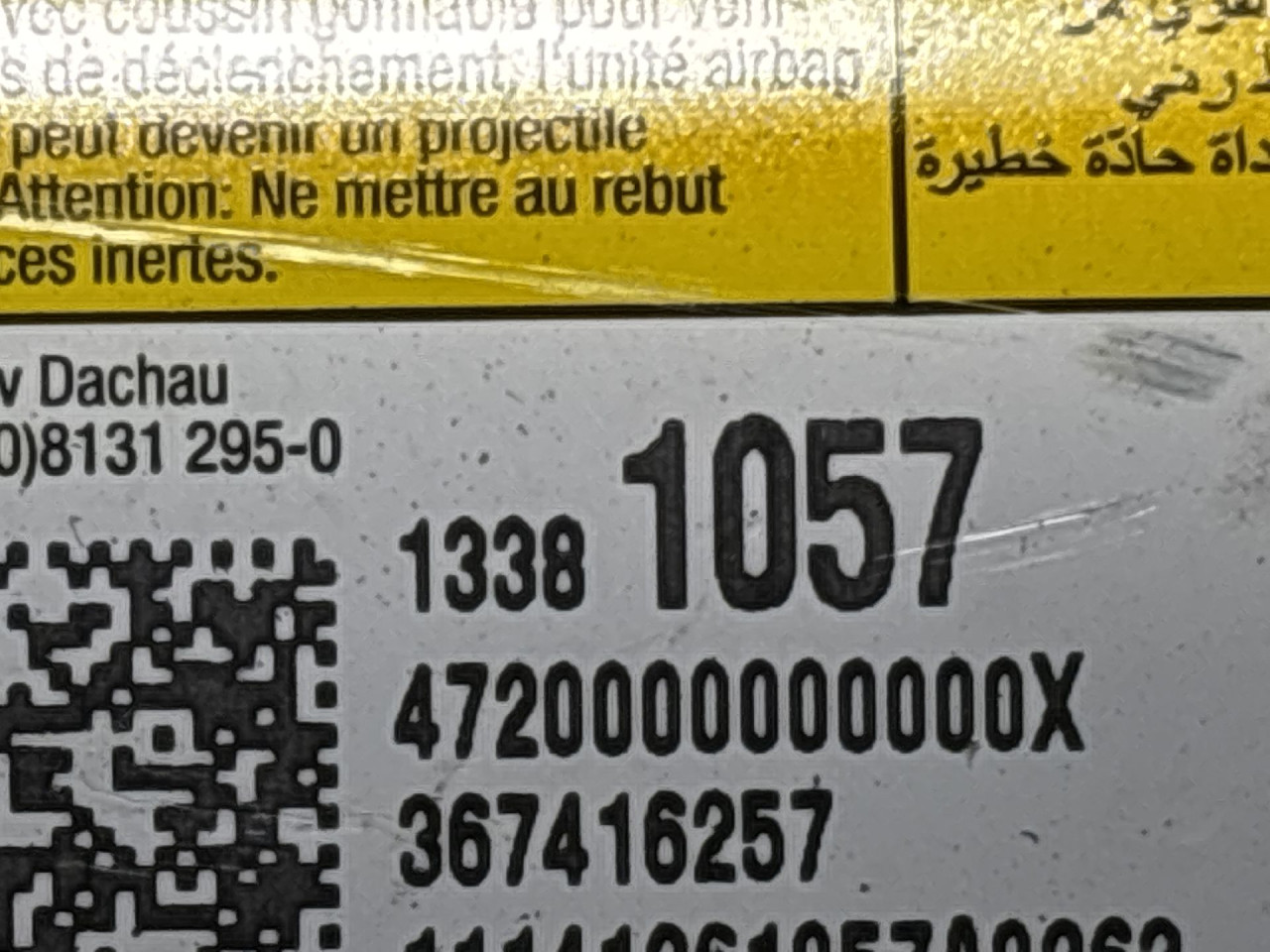 AIRBAG SUVOZACA OPEL ASTRA J > 12-15 13381057