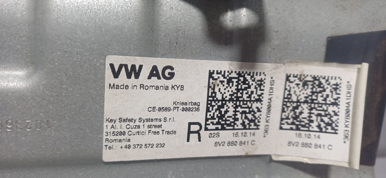 AIRBAG NOGU AUDI A3 (8V1/8VA) > 12-16 8V2880841C