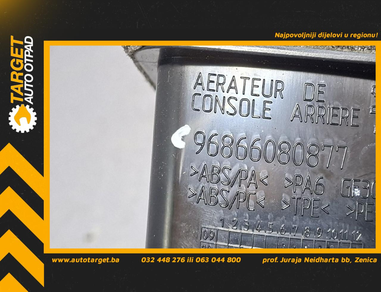 RESETKA VENTILACIJE PEUGEOT 508 > 14-18 96866080877 9686453677