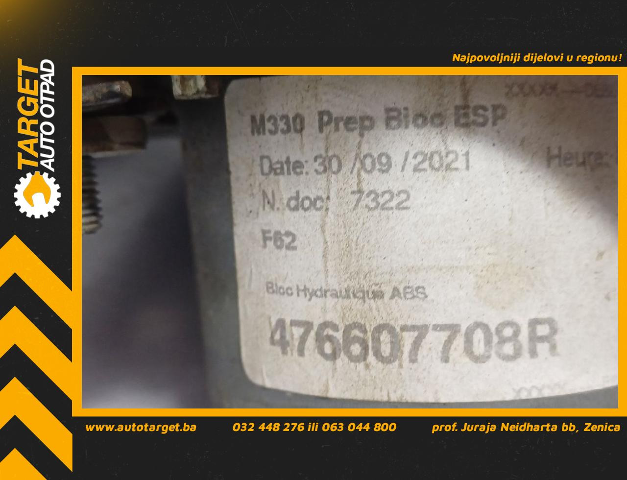 DIJELOVI ABS ELEKTRONIKA OPEL MOVANO > 14- 2.3 476607708R
