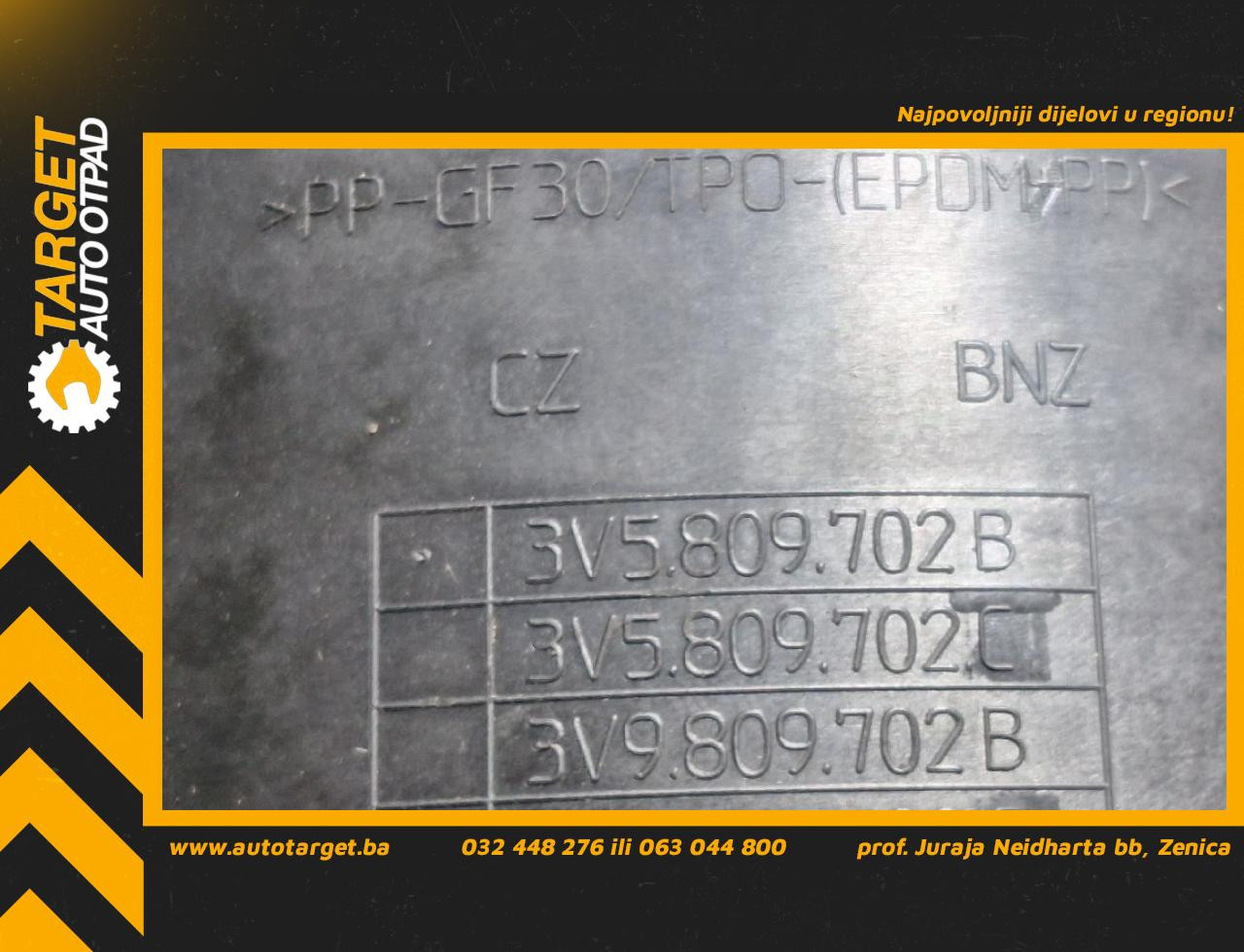 DIJELOVI POKLOPAC REZERVOARA SKODA SUPERB > 15-19 2.0 3V5809702B