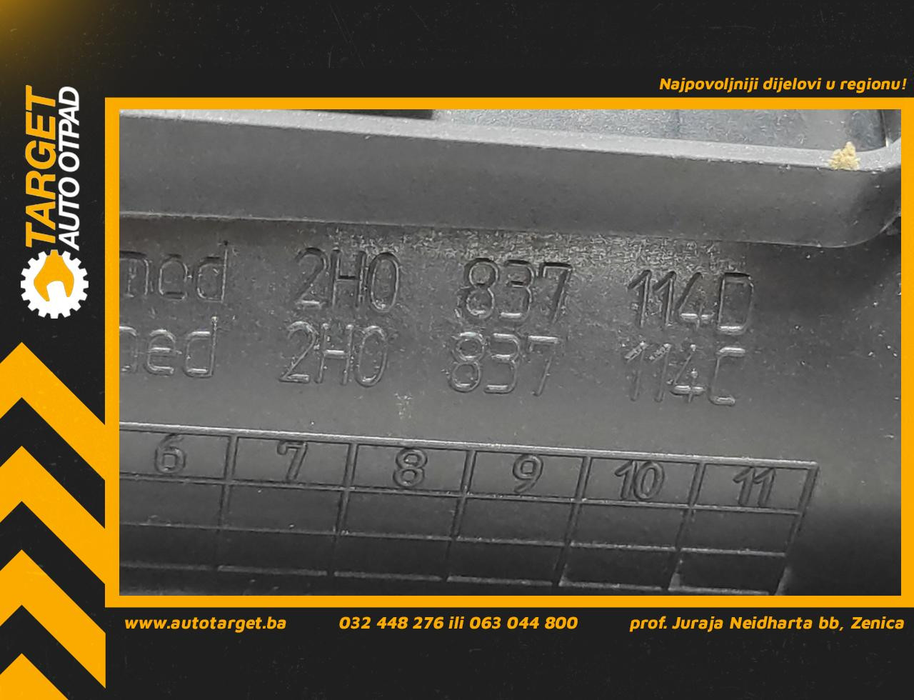 DIJELOVI UNUTRASNJA RUCKA VRATA VW AMAROK > 11-16 2.0 2H0837114C