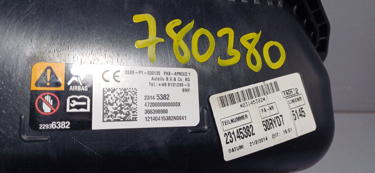 AIRBAG SUVOZACA OPEL INSIGNIA > 14-16 23145382
