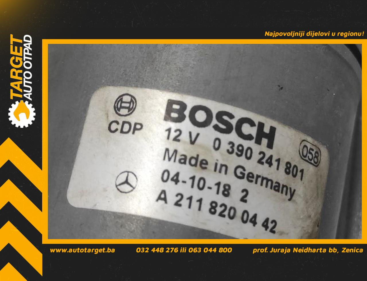 MOTORIC PREDNJEG BRISACA MERCEDES E KLASA (W211) > 02-07 A2118200