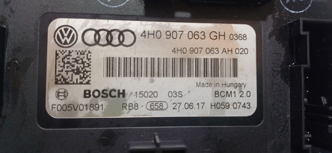 BCM ELEKTRONIKA AUDI A7 > 14 - 18 4H0907063GH