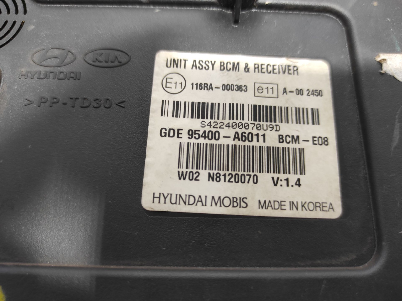 DIJELOVI BCM ELEKTRONIKA HYUNDAI I30 > 12-16 95400A6011