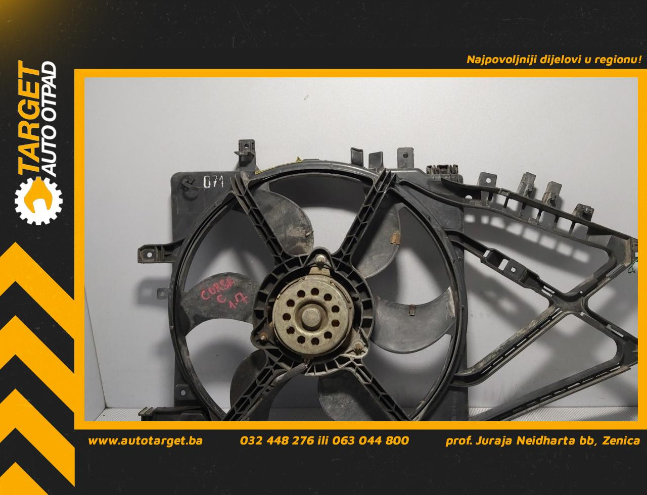 DIJELOVI VENTILATOR OPEL CORSA C > 03-06