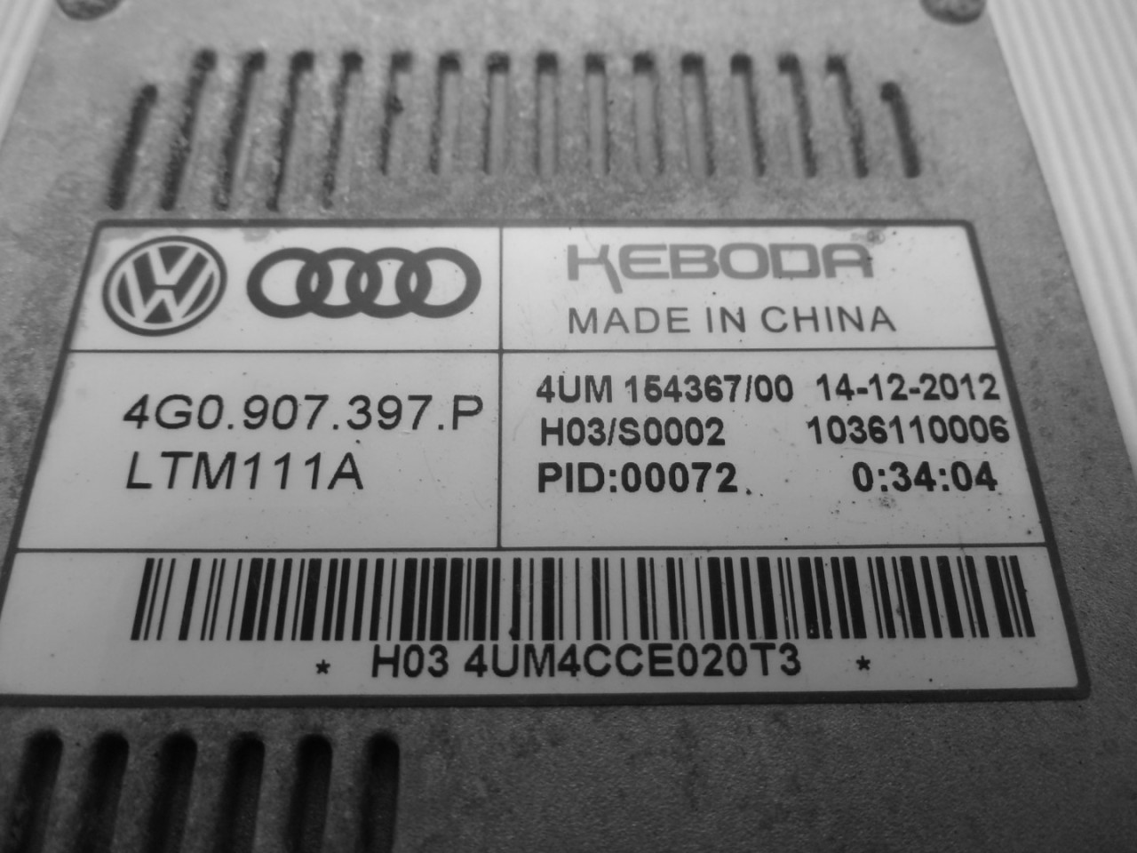 DIJELOVI BALAST FARA AUDI A3 > 08-12 4G0907397P