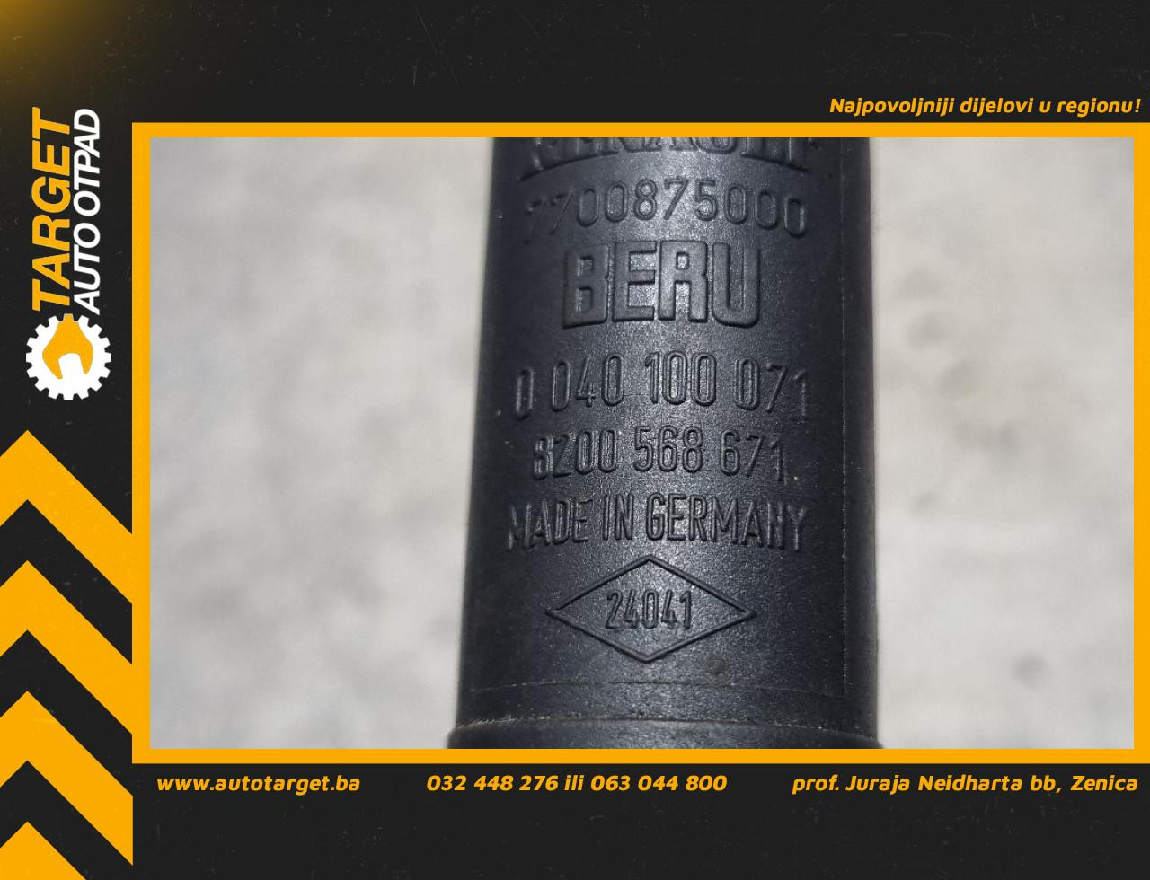 DIJELOVI BOMBINA DACIA DUSTER > 10-13 1.6 8200568671