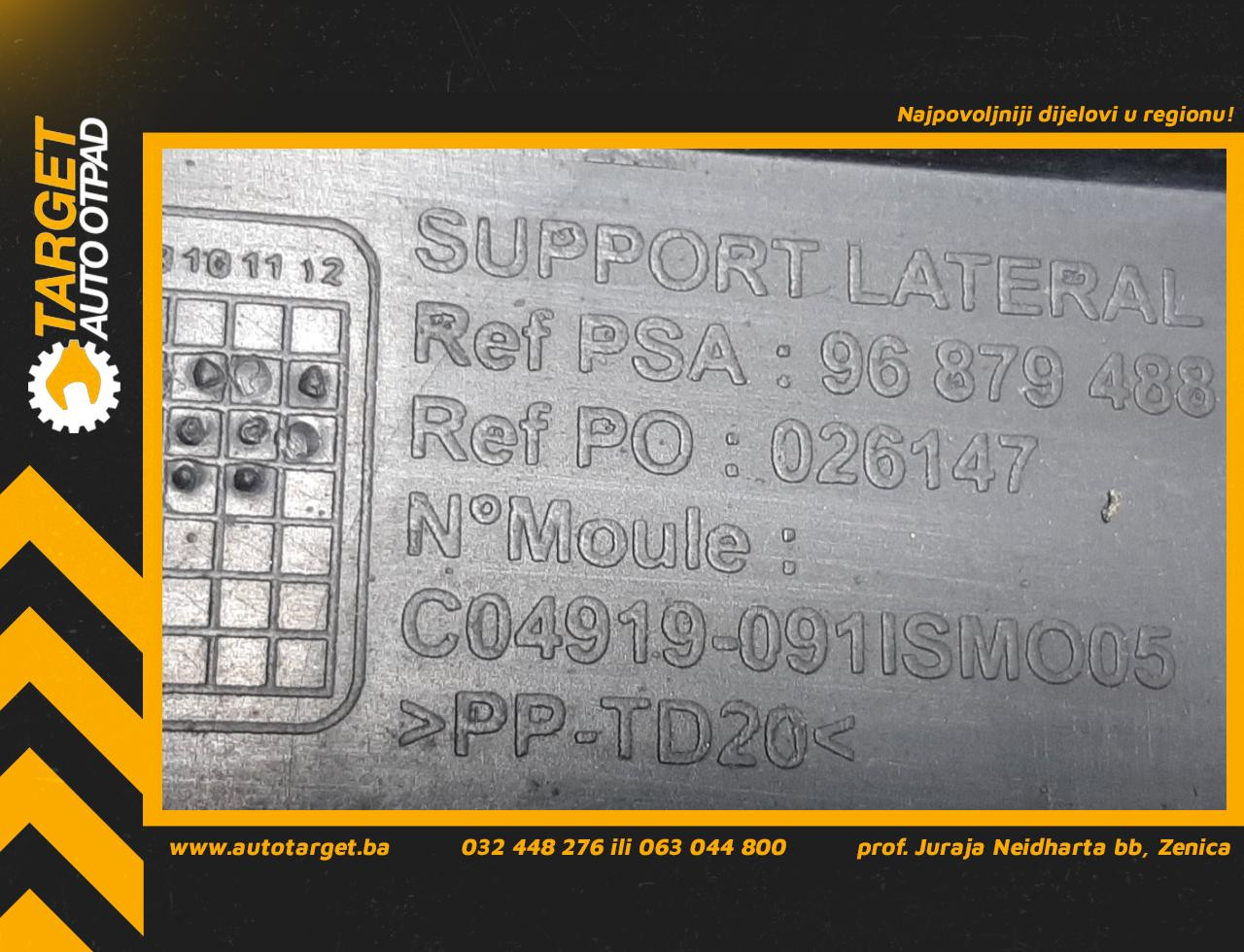 POTPORA ZADNJEG BRANIKA PEUGEOT 508 > 14-18 9687948880