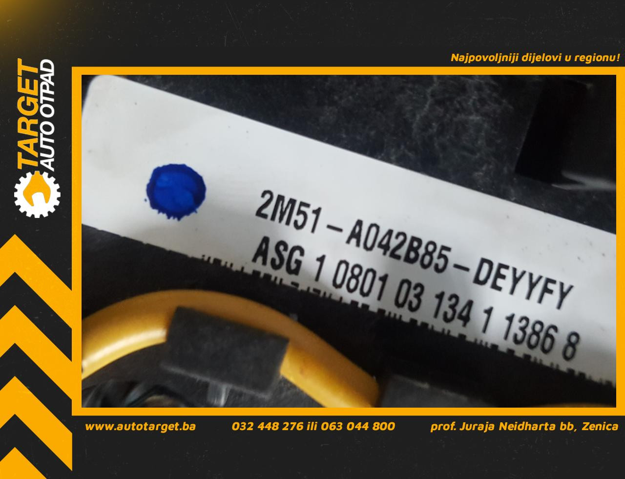 DIJELOVI AIRBAG VOLANA FORD FOCUS > 01-05 AO42B85