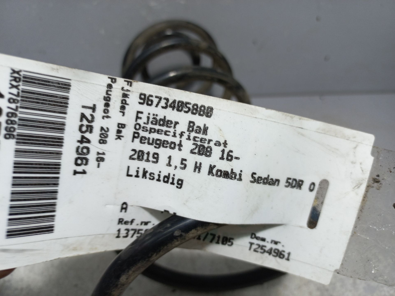 OPRUGA AMORTIZERA PEUGEOT 208 > 12-15 9673405880