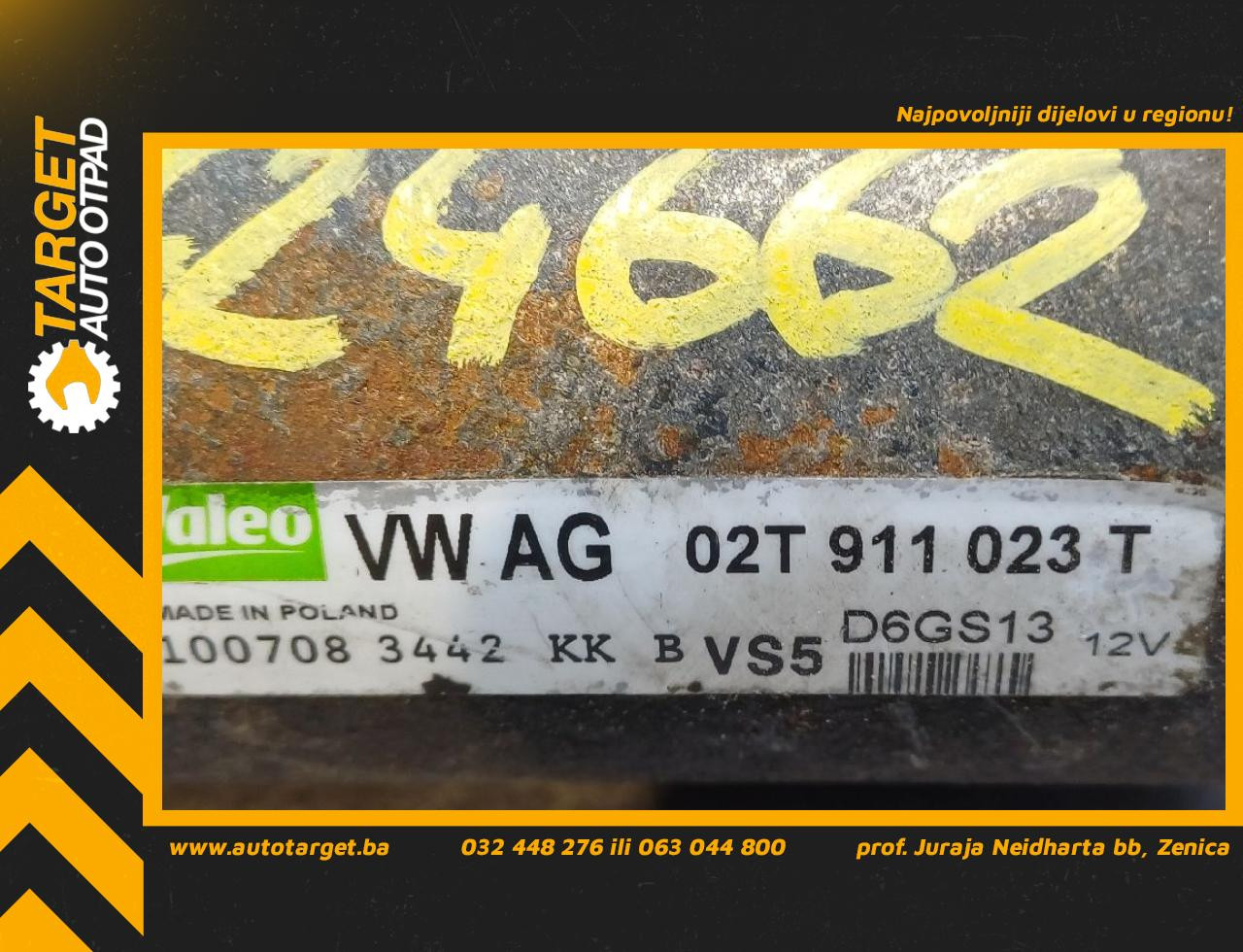 DIJELOVI ALNASER VW GOLF 6 > 08-12 1.6 02T911023T