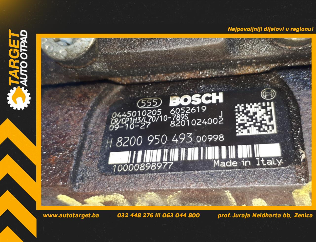 PUMPA VISOKOG PRITISKA RENAULT TRAFIC > 07-14 8200950493