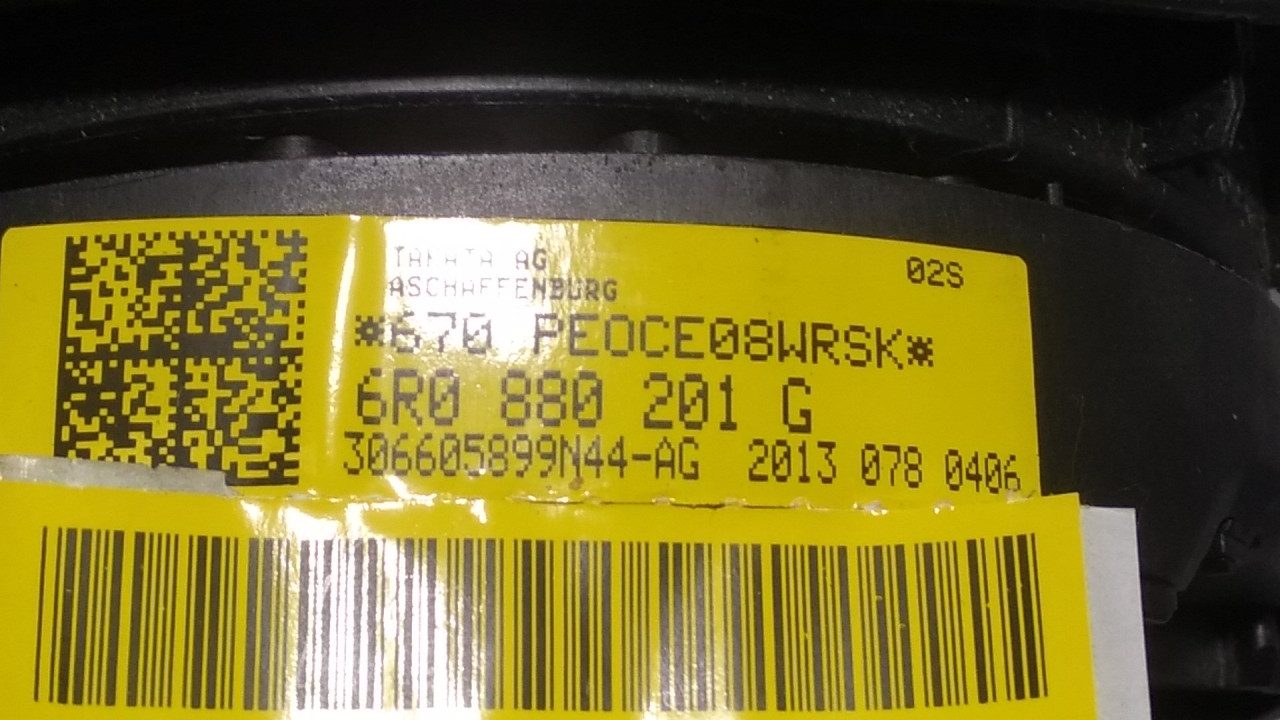 DIJELOVI AIRBAG VOLANA VW POLO > 09-14 6R0880201G