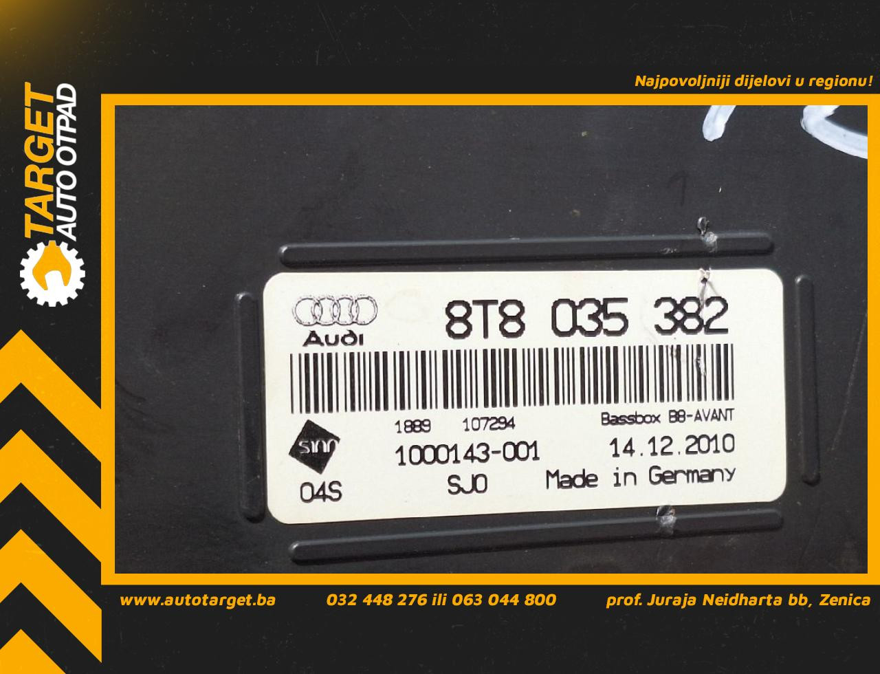 DIJELOVI ZVUCNIK AUDI A5 (8T) SPORTBACK > 07-11 2.0 8T8035382