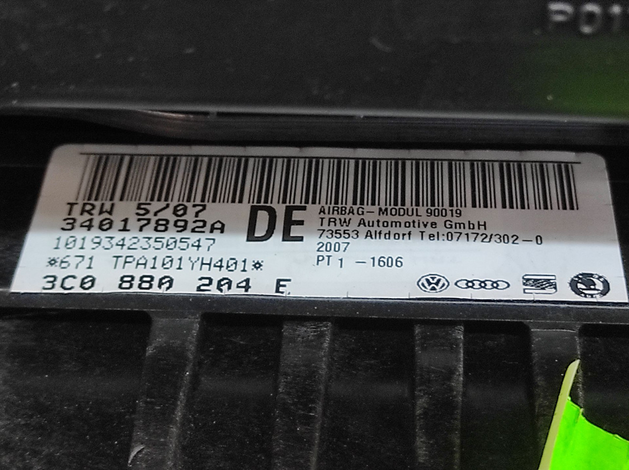 AIRBAG SUVOZACA VW PASSAT B6 > 05-10 3C0880204E