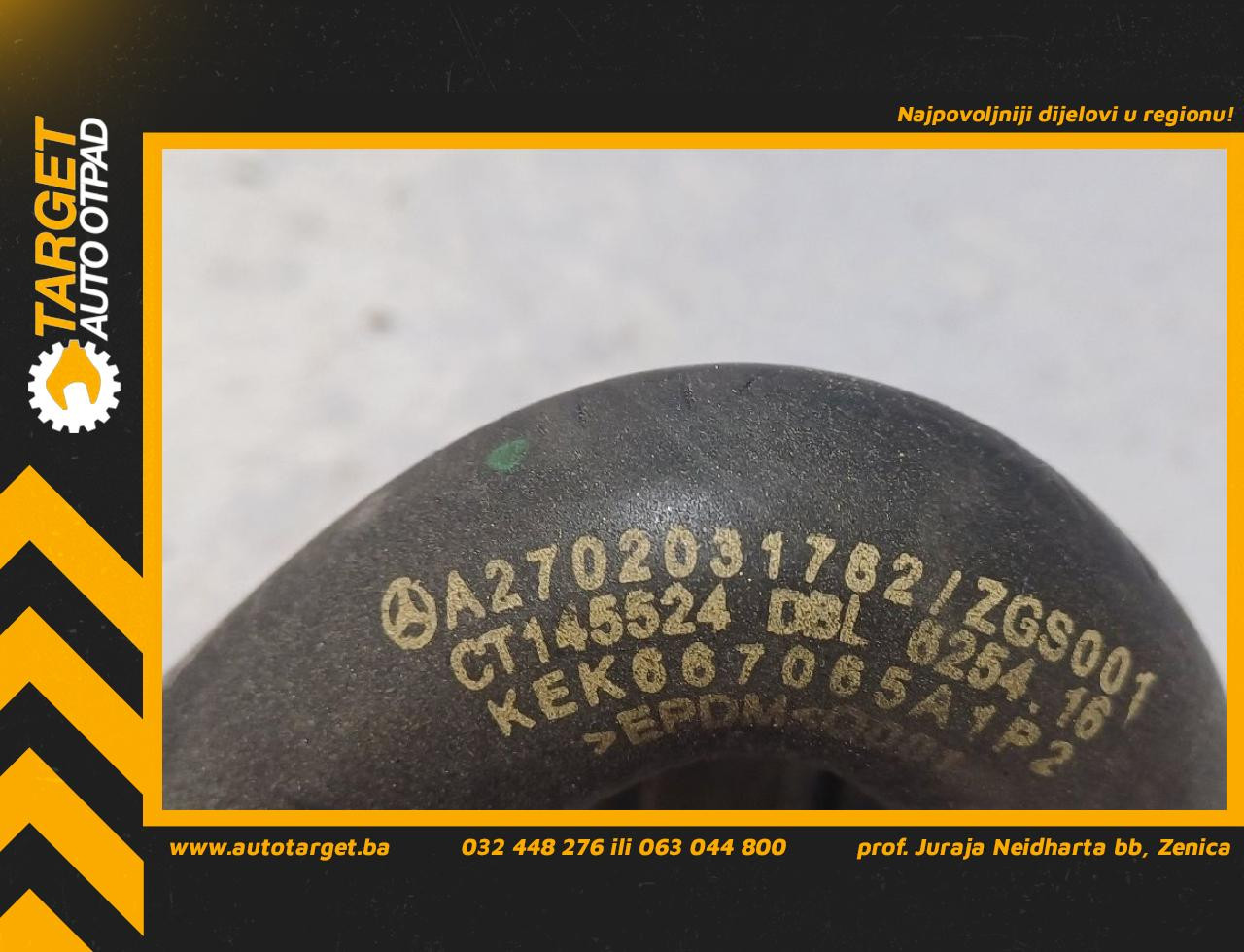DIJELOVI CRIJEVO MERCEDES B KLASA (W246) > 14-19 1.6 A2702031782
