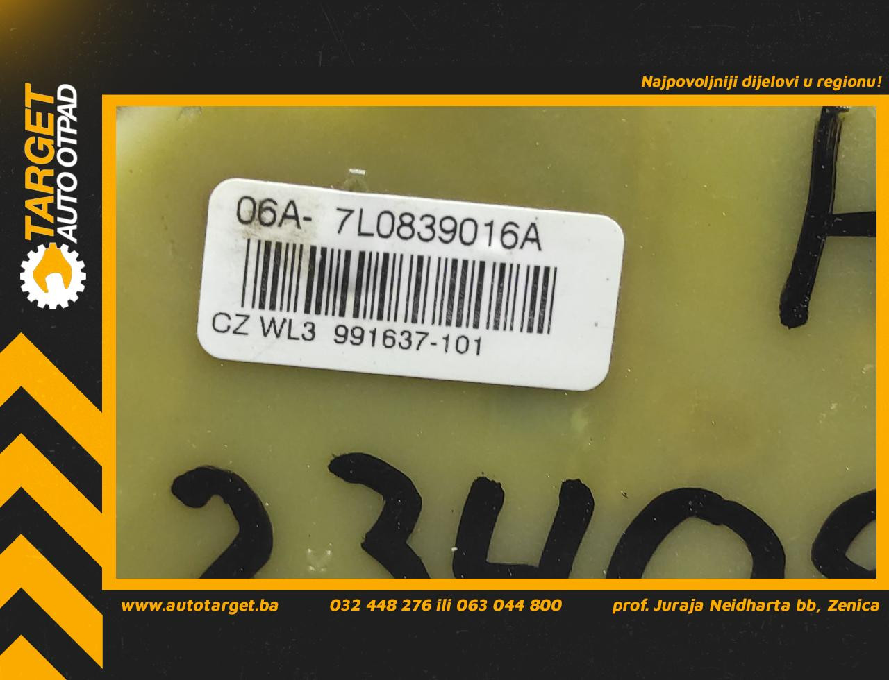 DIJELOVI BRAVA VRATA VW TOURAN > 10-15 7L0839016A