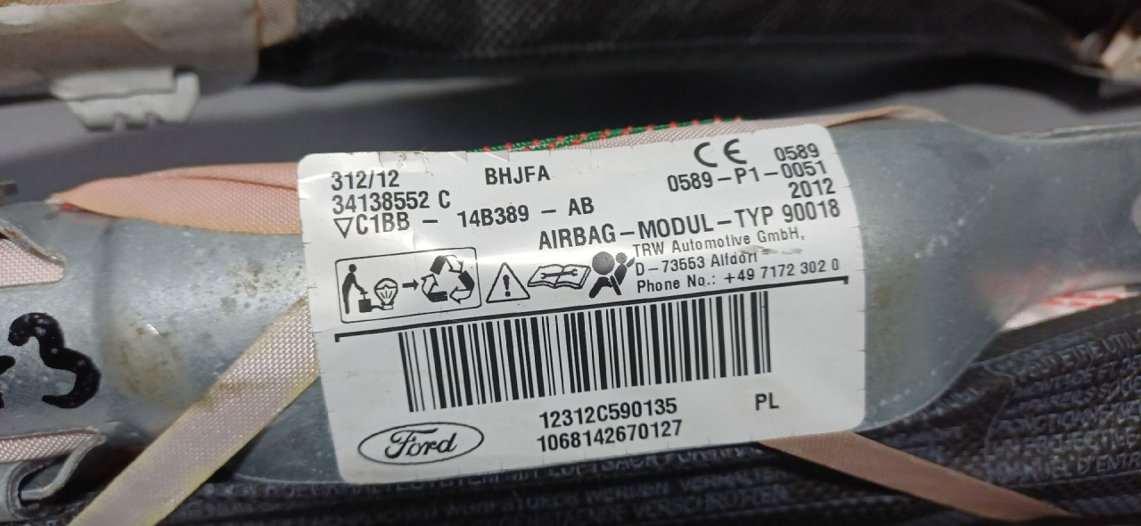 KROVNI AIRBAG FORD FIESTA > 13-17 C1BB14B389AB