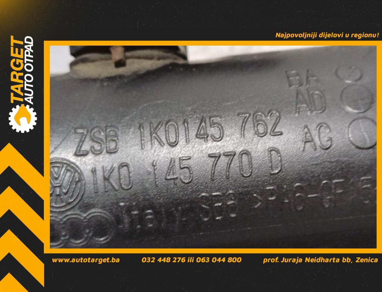 DIJELOVI CRIJEVO INTERKULERA AUDI A3 > 03-08 2.0 1K0145762
