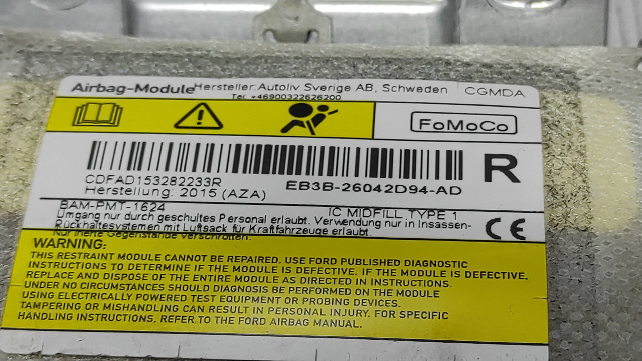 KROVNI AIRBAG FORD RANGER > 11-15 EB3B-26042D94-AD