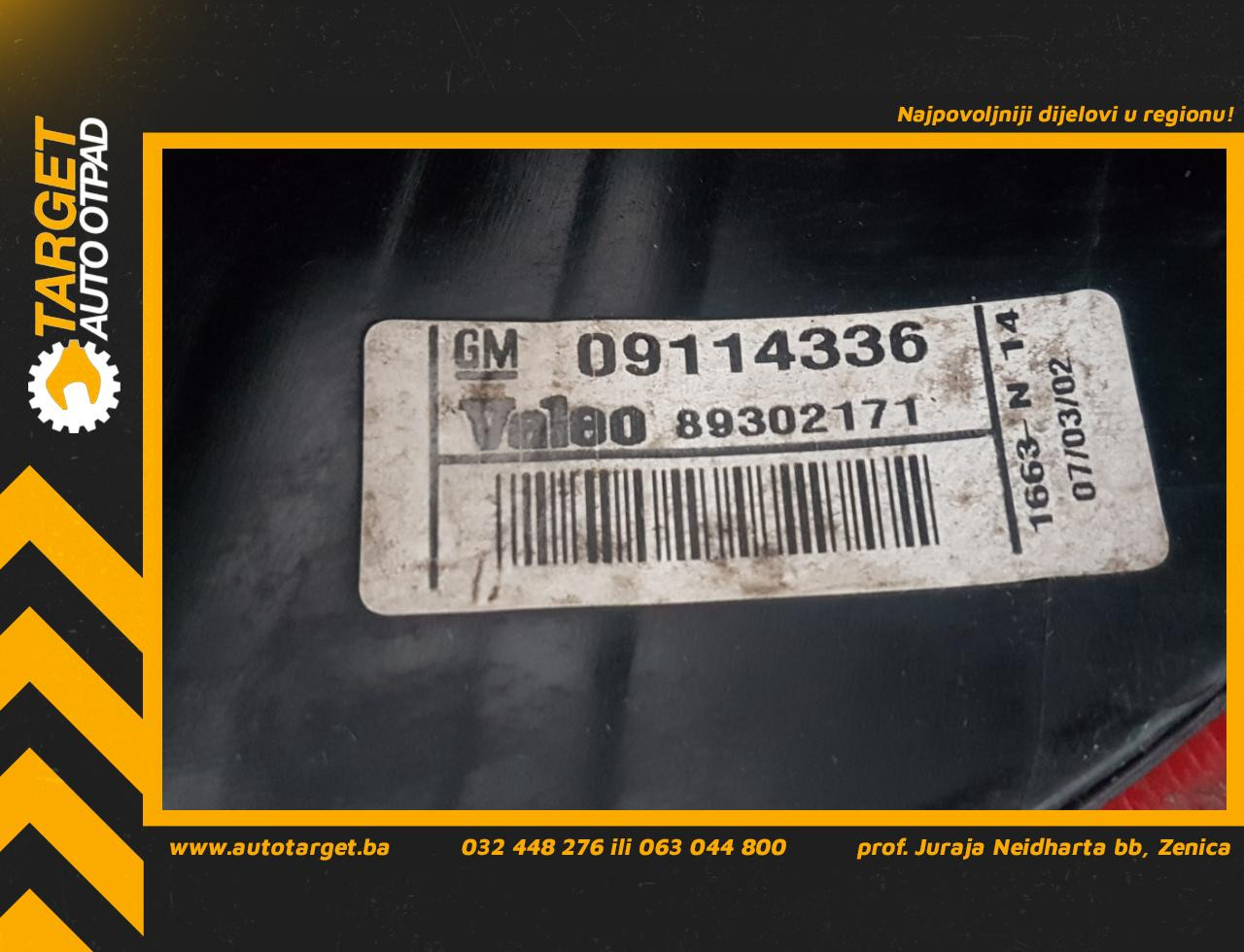 DIJELOVI STOP SVJETLO OPEL CORSA C > 00-03 09114336