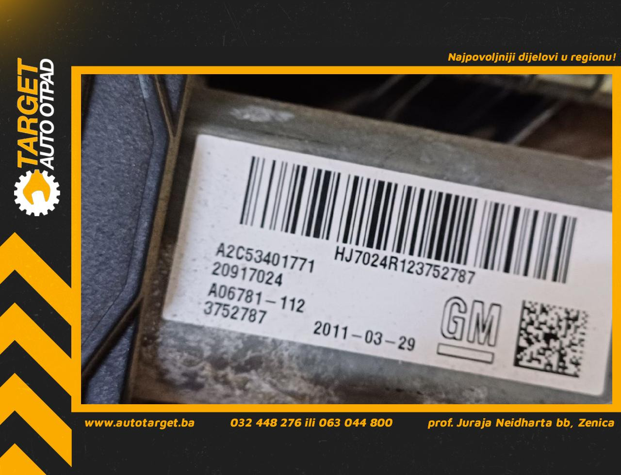 MEHANIZAM RUCNE KOCNICE OPEL INSIGNIA > 09-13 20917024