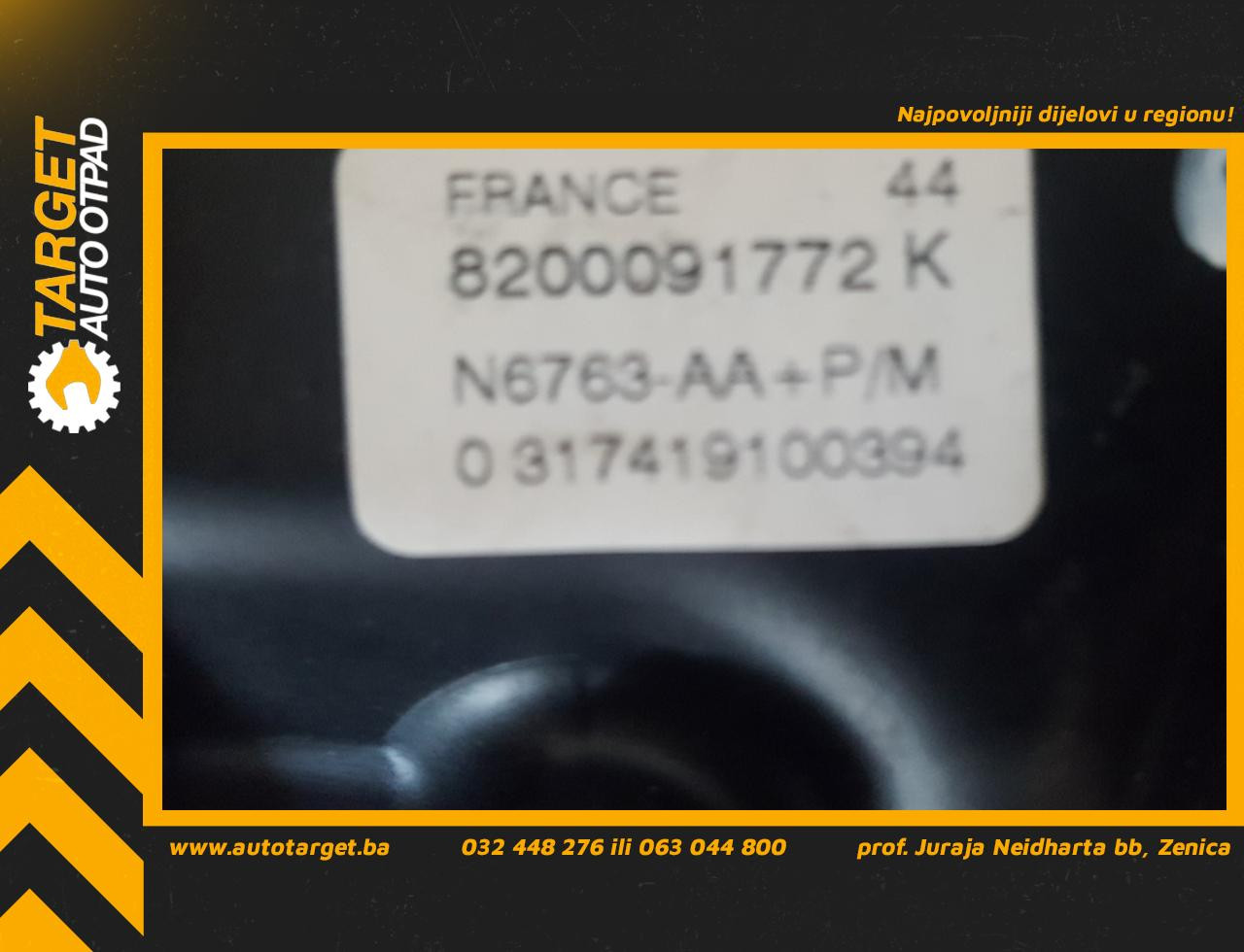 DIJELOVI AIRBAG VOLANA RENAULT KANGOO > 97-03 8200091772K