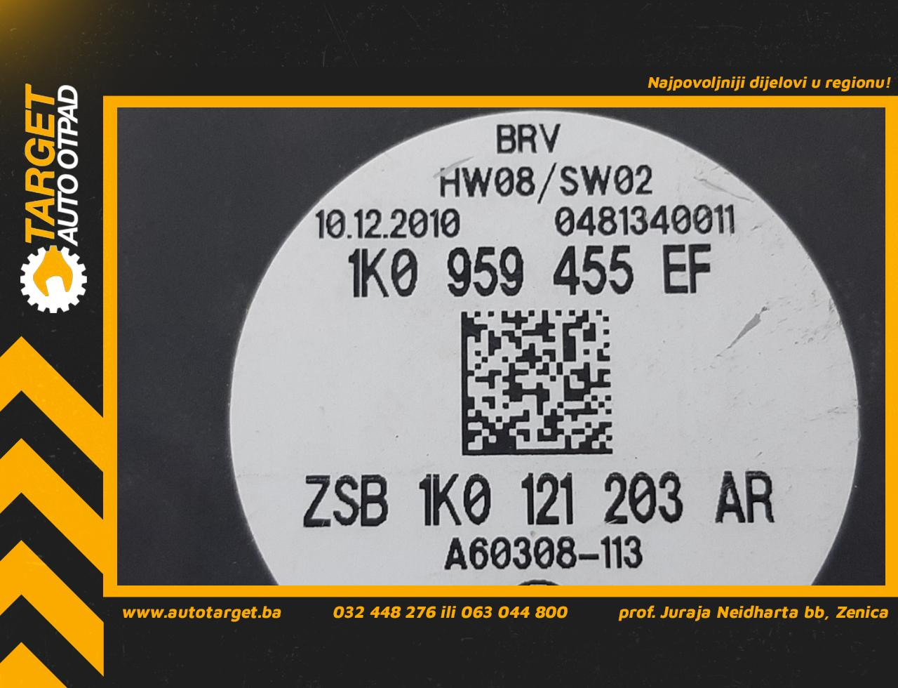 DIJELOVI VENTILATOR VW GOLF 6 > 08-12 1K0121203AR