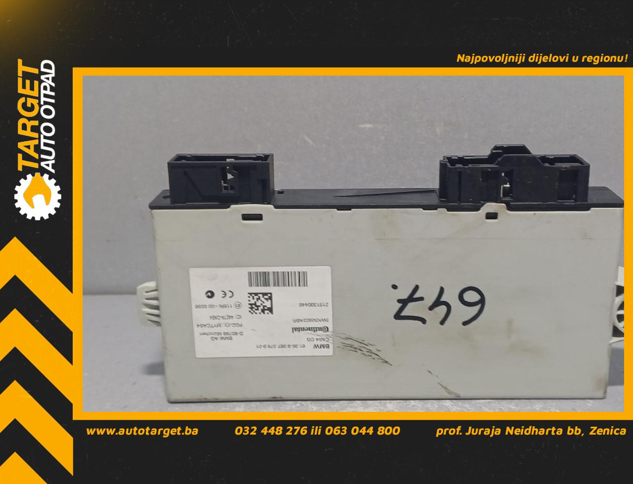 ELEKTRONIKA MODUL BMW SERIJA 5 (F10/F11) M-TECH > 13-16 9367376