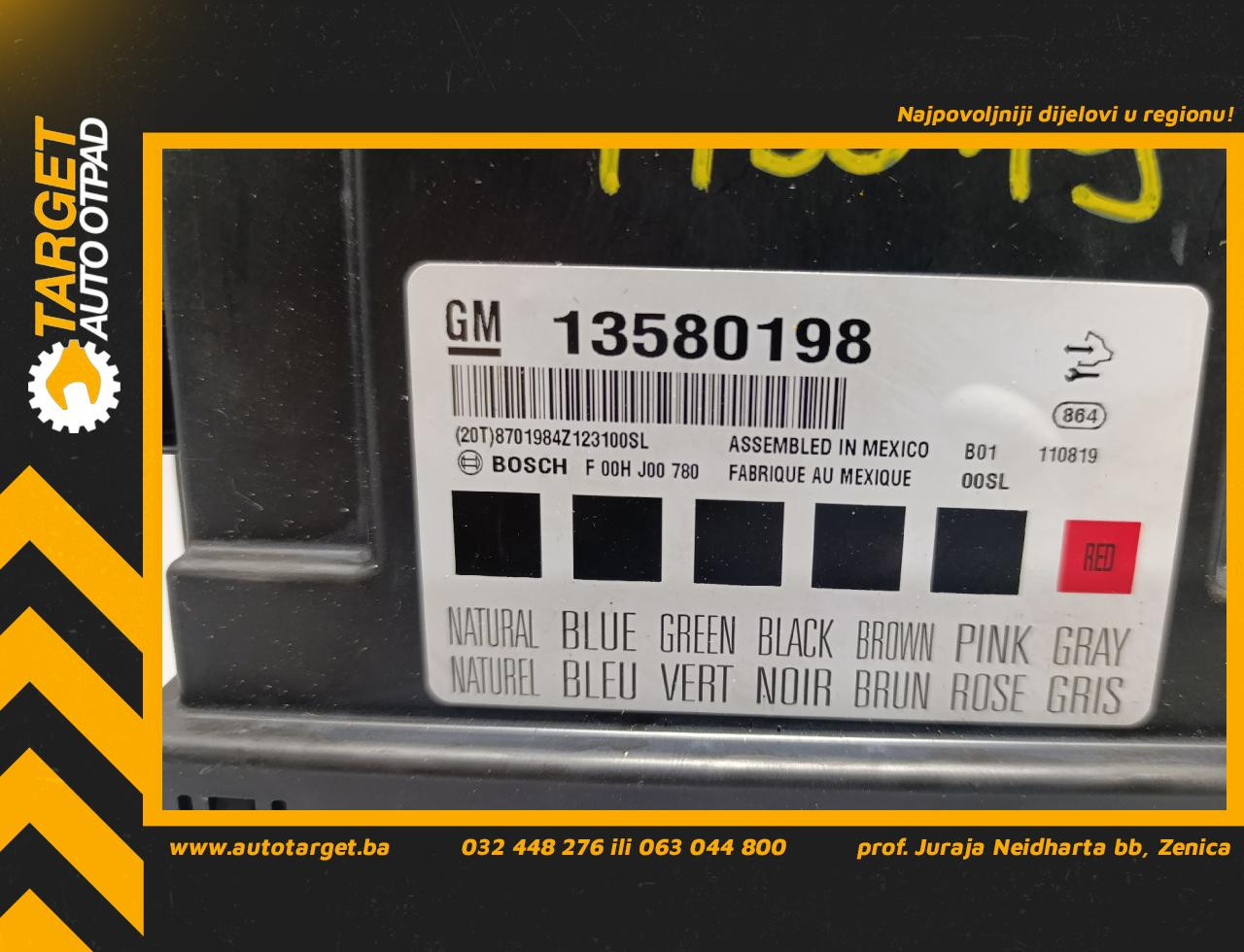DIJELOVI BCM ELEKTRONIKA OPEL INSIGNIA > 09-13 2.0 13580198