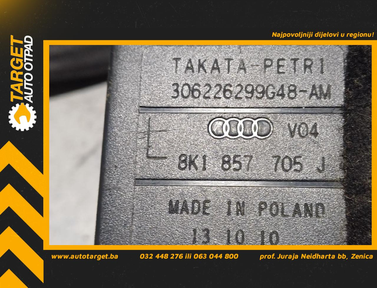 DIJELOVI POJAS AUDI A4 (B8) > 07-11 8K1857705J