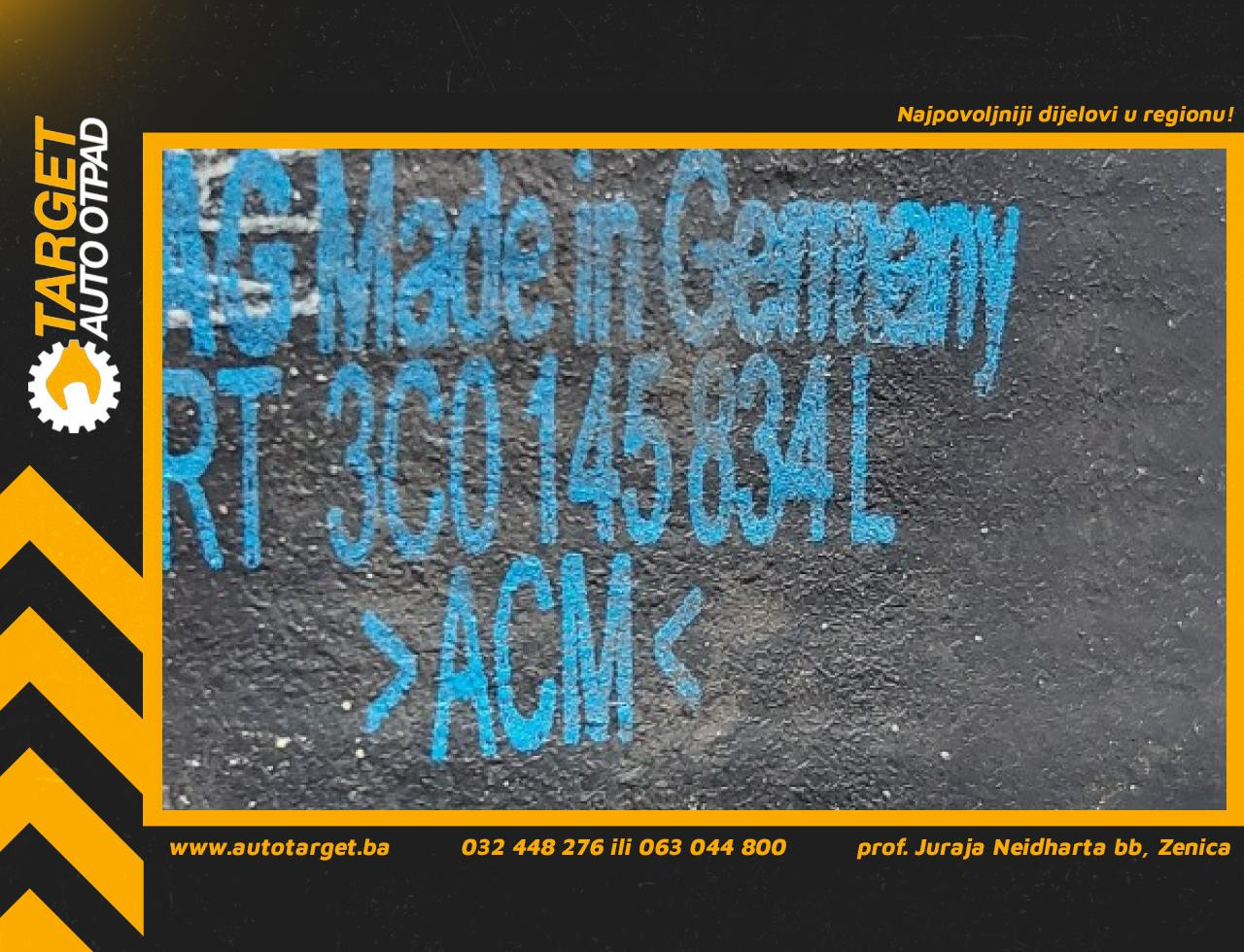 DIJELOVI CRIJEVO VW CADDY > 03-10 3C0145834L