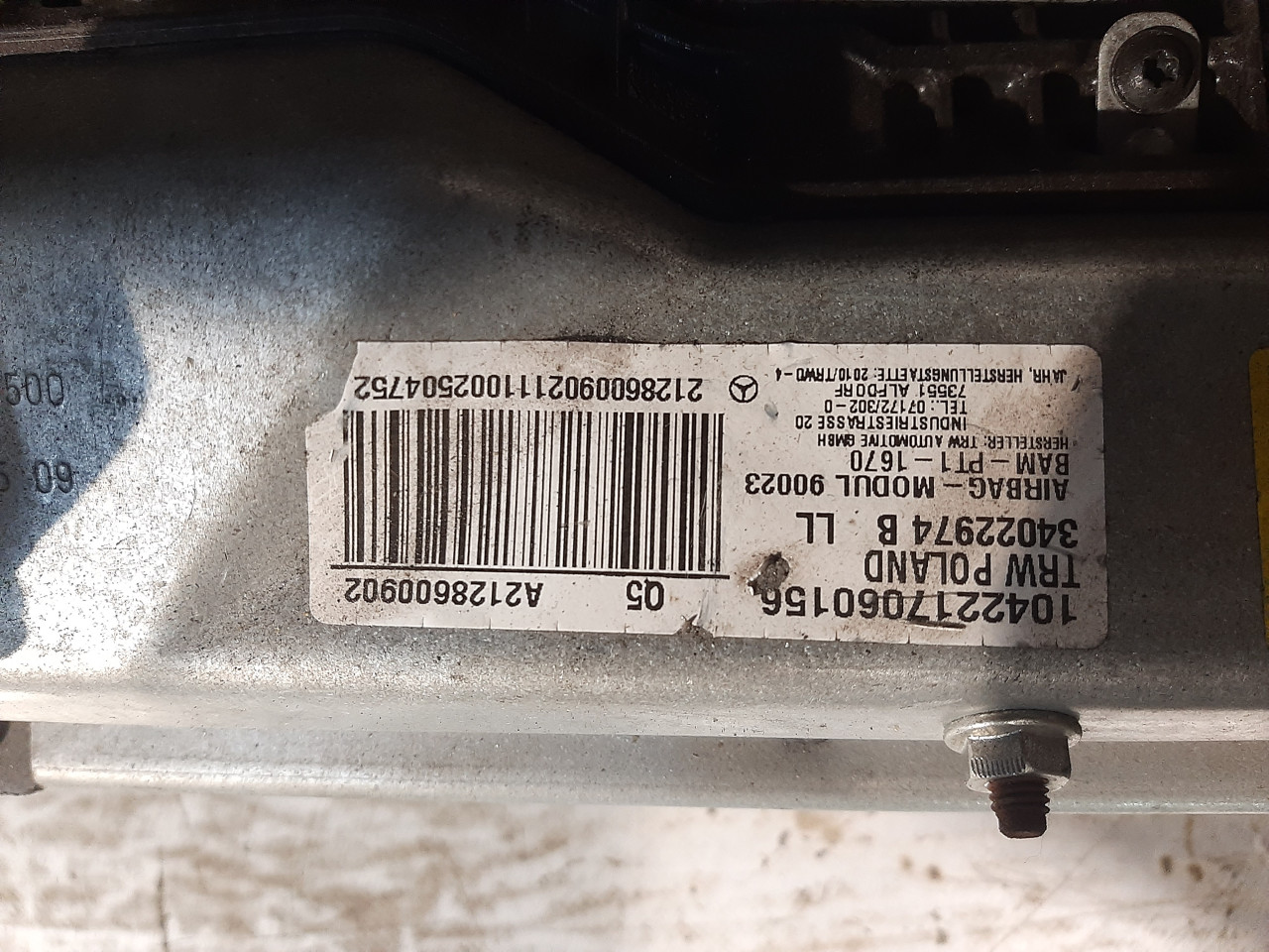 AIRBAG NOGU MERCEDES E KLASA (W212) > 09-13 34022974