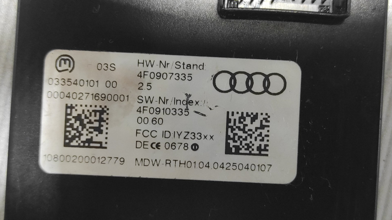 ELEKTRONIKA MODUL AUDI A6 > 04-08 4F0907335