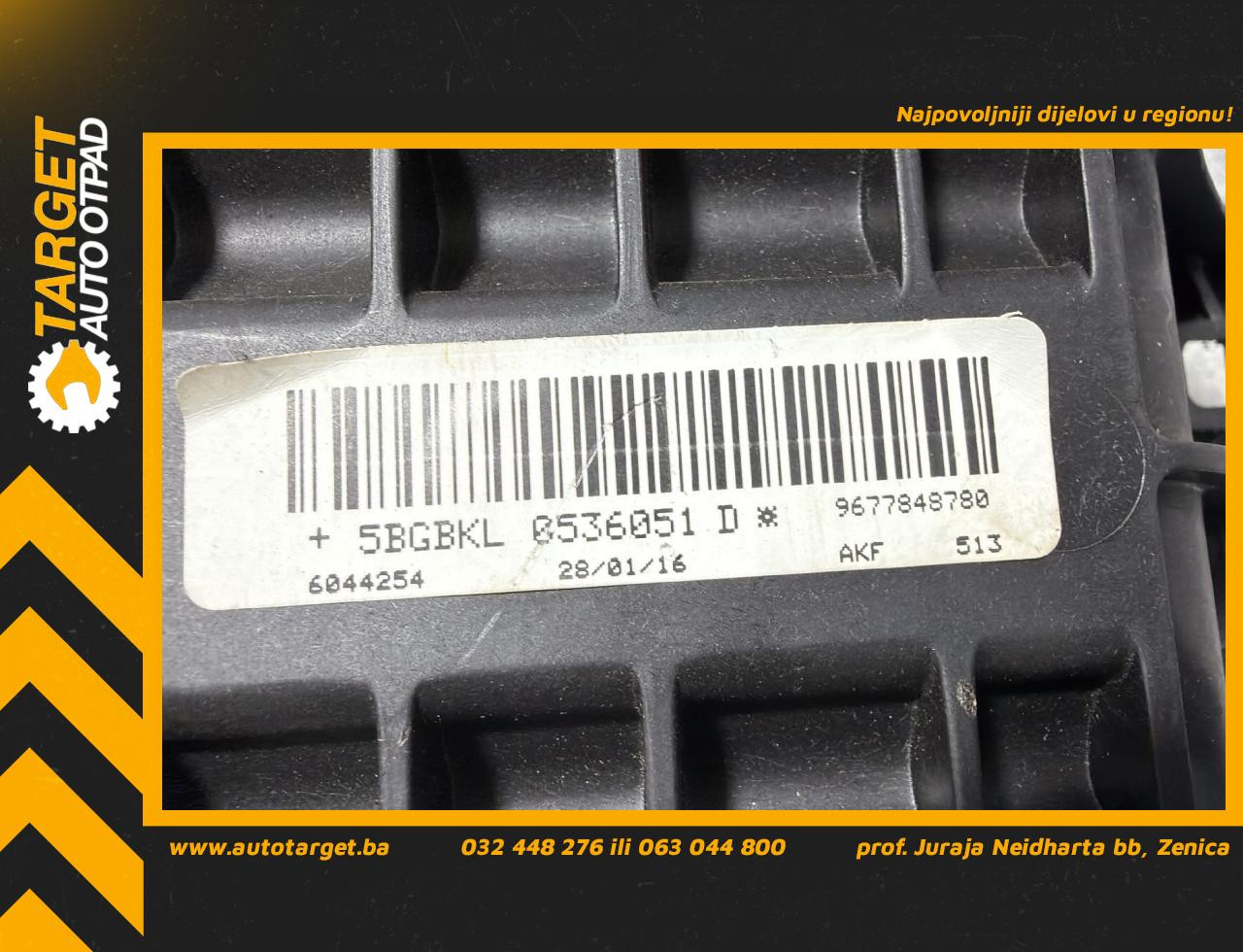 DIJELOVI AIRBAG SUVOZACA PEUGEOT 308 > 13-17 2.0 9677848780